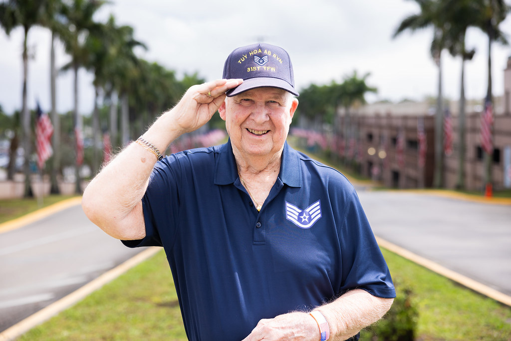 Veteran with hat